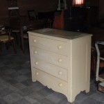 Circa 1890 4 drawer painted (off white) chest, 39" wide, 17" deep, 35" high - tc570  -  $150.