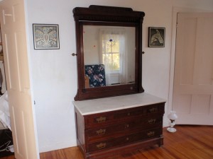 marble top dresser - 45 .5" long, 22.5"w, 78"high - $250