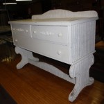Rare 1920's wicker sideboard, 55" long, 36" high, 41" high overall  $900 
