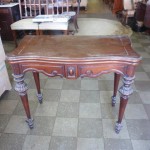walnut card table, 30" high, 18" deep (closed), 36" wide   SALCON  $300